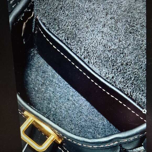 Vintage. Dooney and Bourke ,.FIONA Crossbody, mini saddlebag. NWOT, black. 2005 - Picture 11 of 13